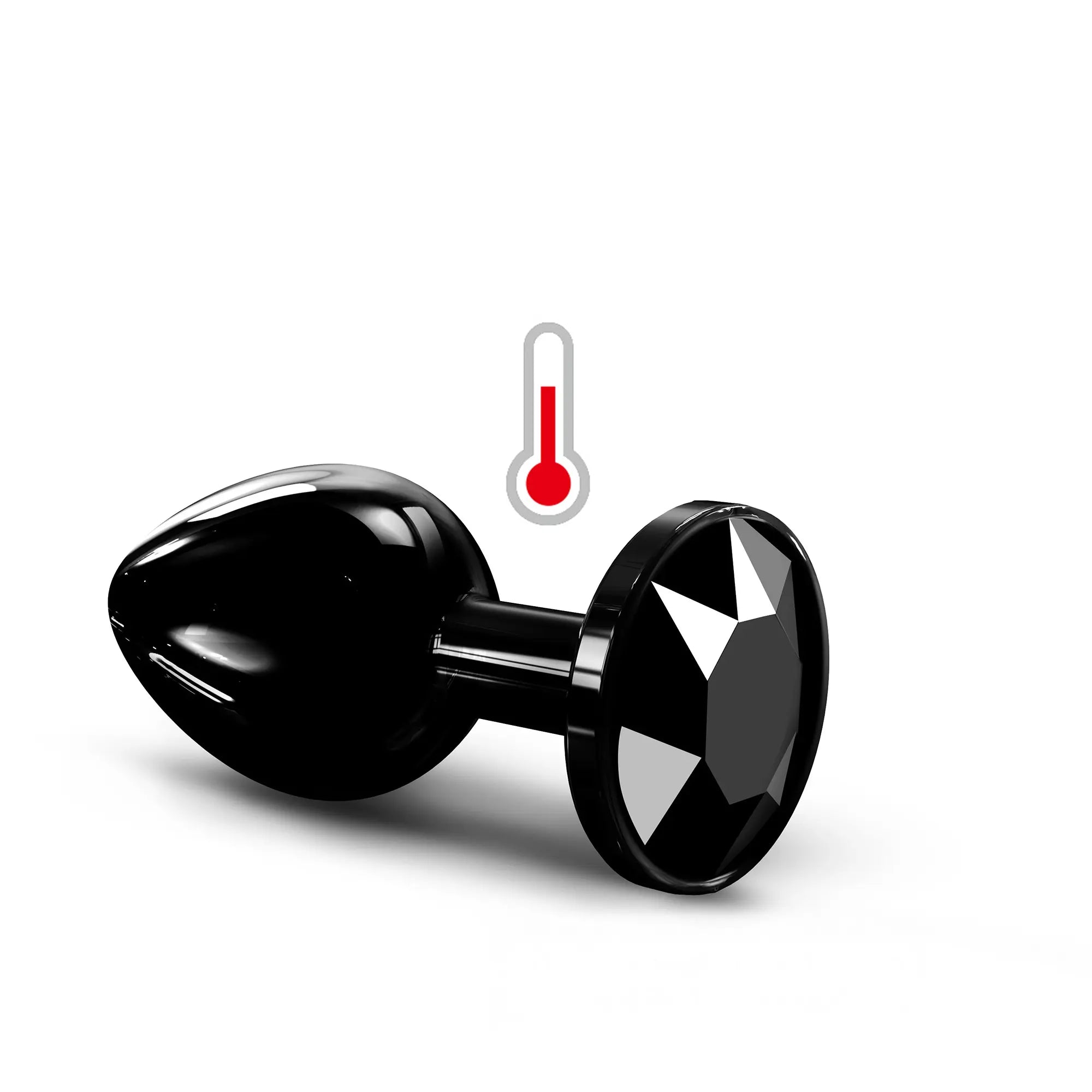 Plug anal en métal Diamond Plug avec finition thermo-réactive, changeant de couleur selon la température pour une expérience sensorielle unique.