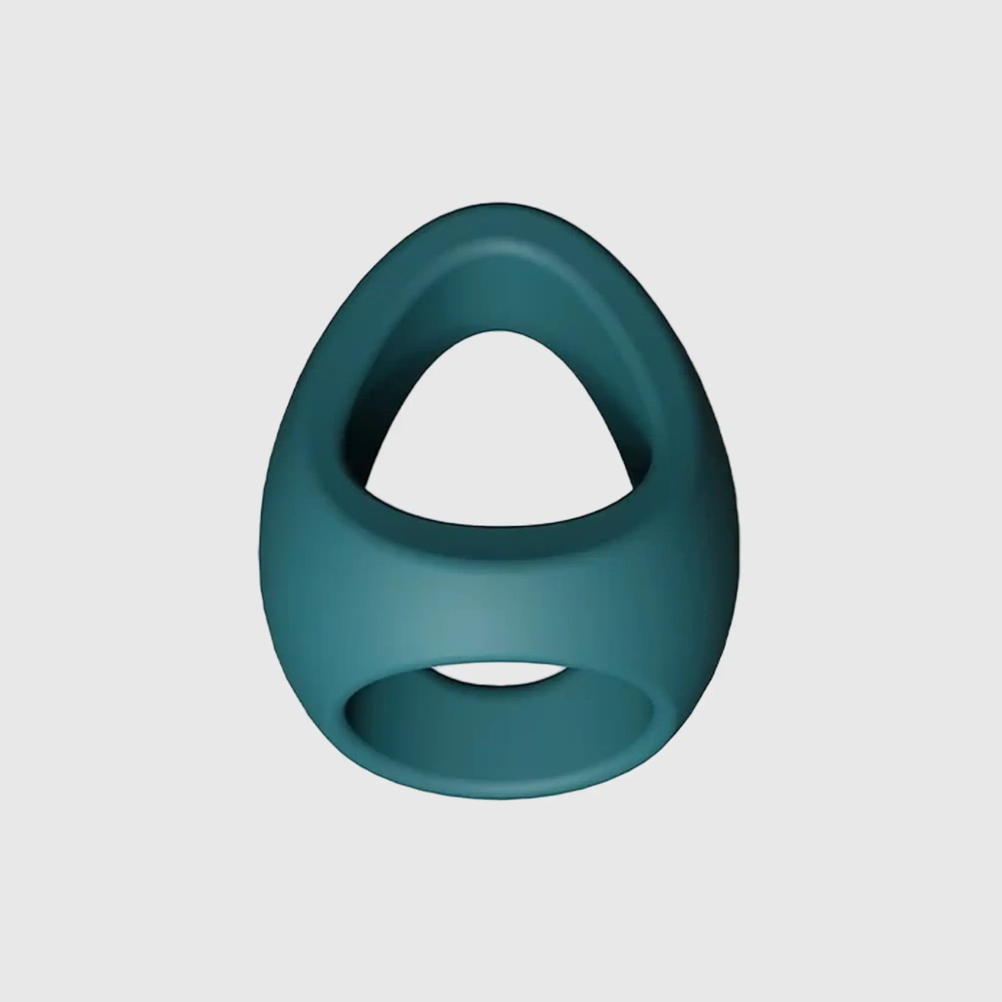 Vue latérale du double cockring silicone FLUX RING en bleu, illustrant ses deux anneaux