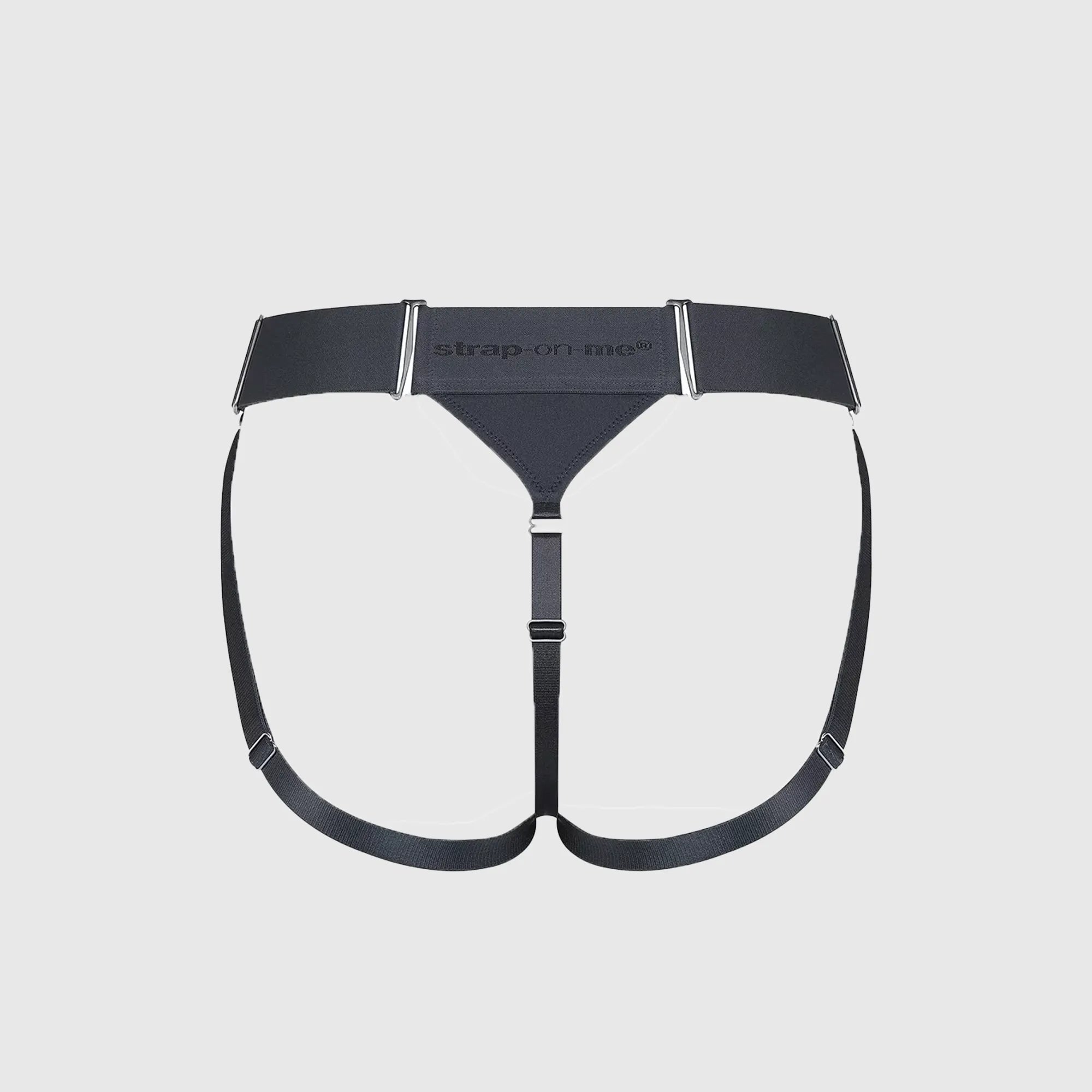 Harnais double pour strap-on en noir – vue arrière