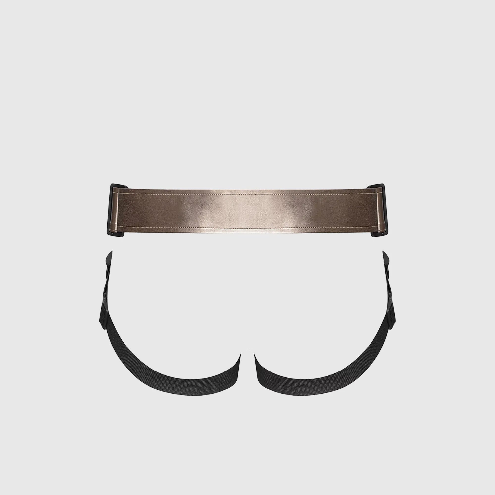 Harnais en simili cuir bronze, sangles ajustables