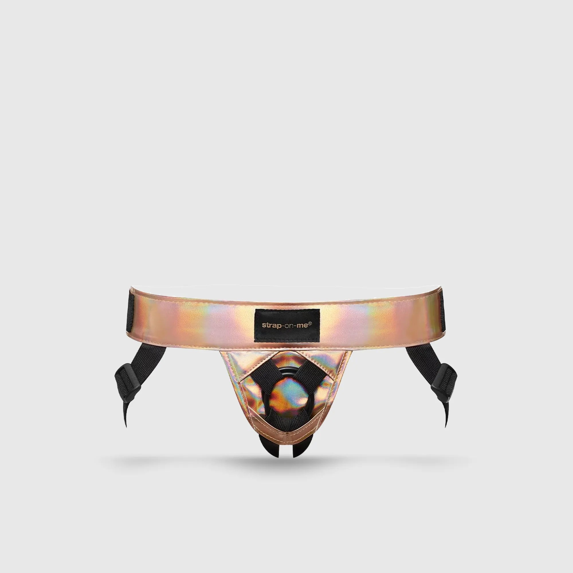 Harnais en simili cuir holographique Strap-On-Me, vue de face