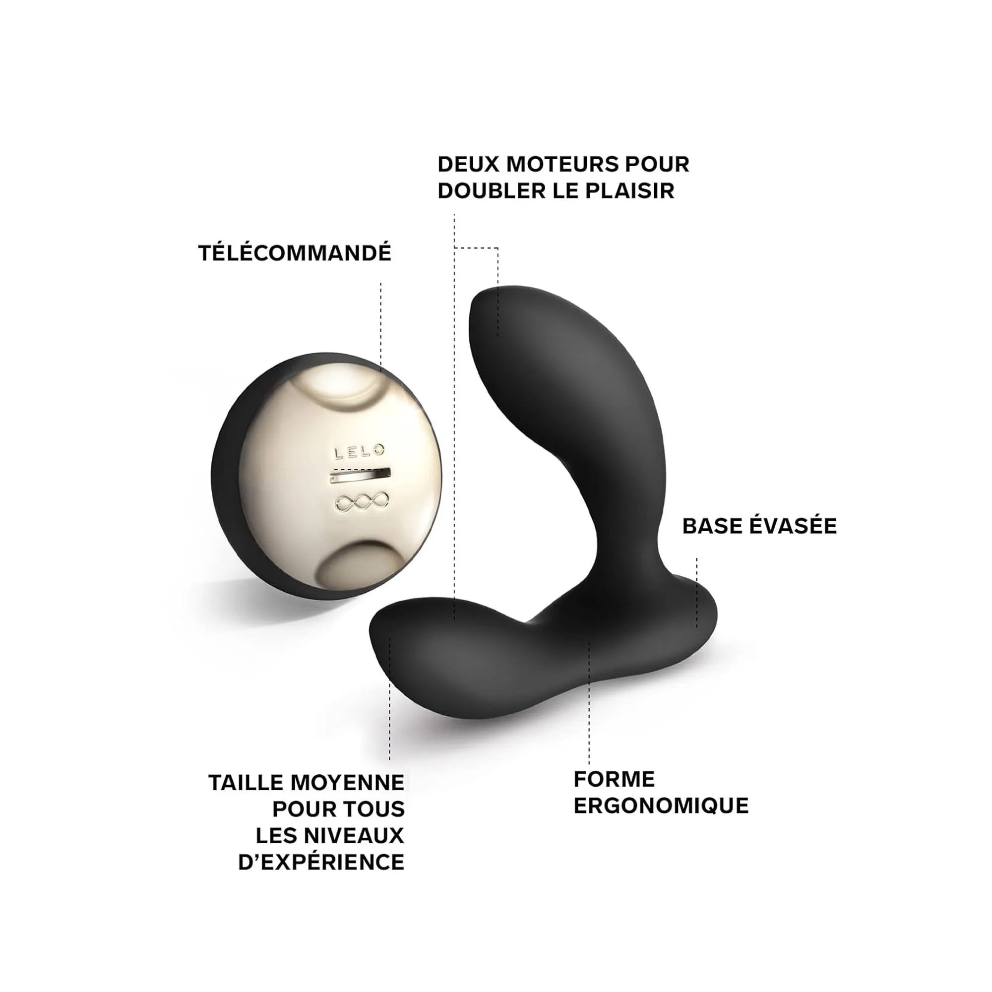 Schéma comparatif montrant la taille et la forme du HUGO™ 2 REMOTE, soulignant son aspect ergonomique et ses dimensions