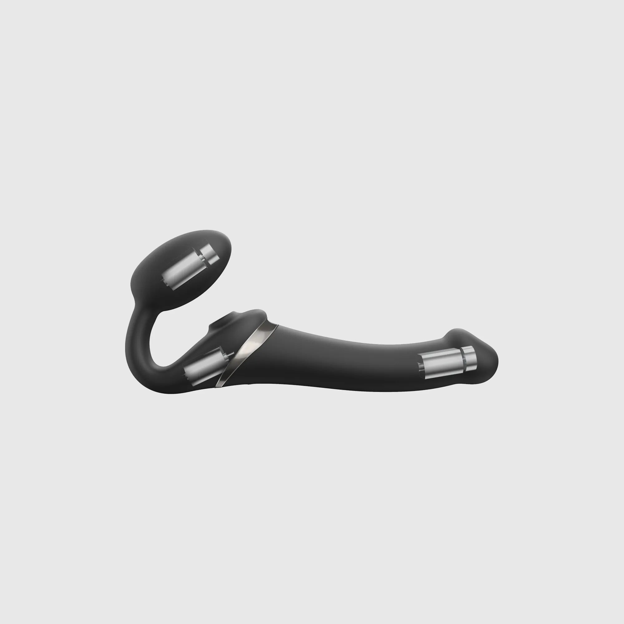 Gode ceinture télécommandé Multi Orgasm noir, illustrant sa flexibilité pour un ajustement optimal