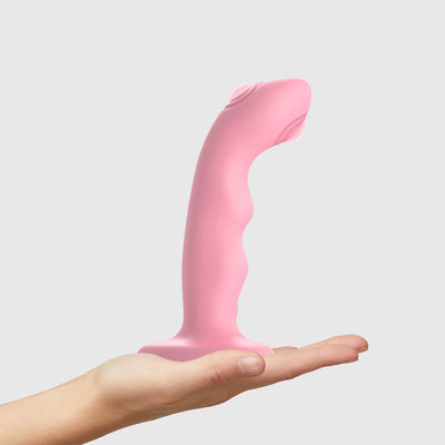 Dildo vibrant Tapping Dildo Wave en silicone, détail de la tête tapotante