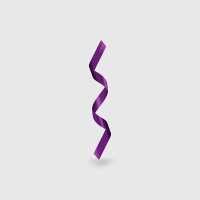 Bandeau en satin pour jeux érotiques – Vue détaillée du ruban violet
