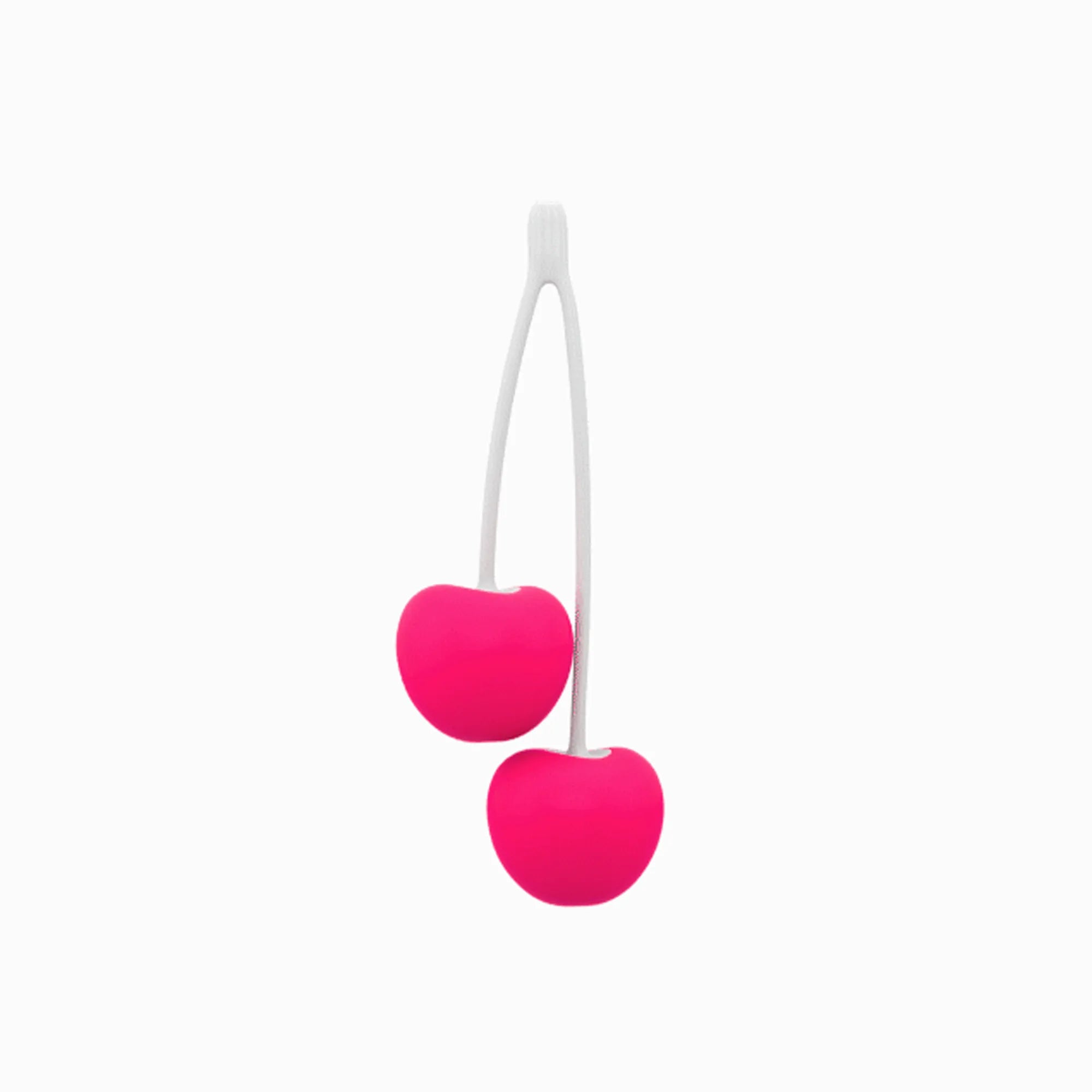 Boules de Geisha Cherry Love suspendues en silicone rose pour tonification du périnée