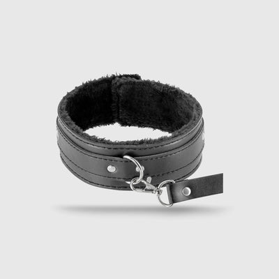 Collier BDSM en simili cuir avec laisse et fermeture réglable