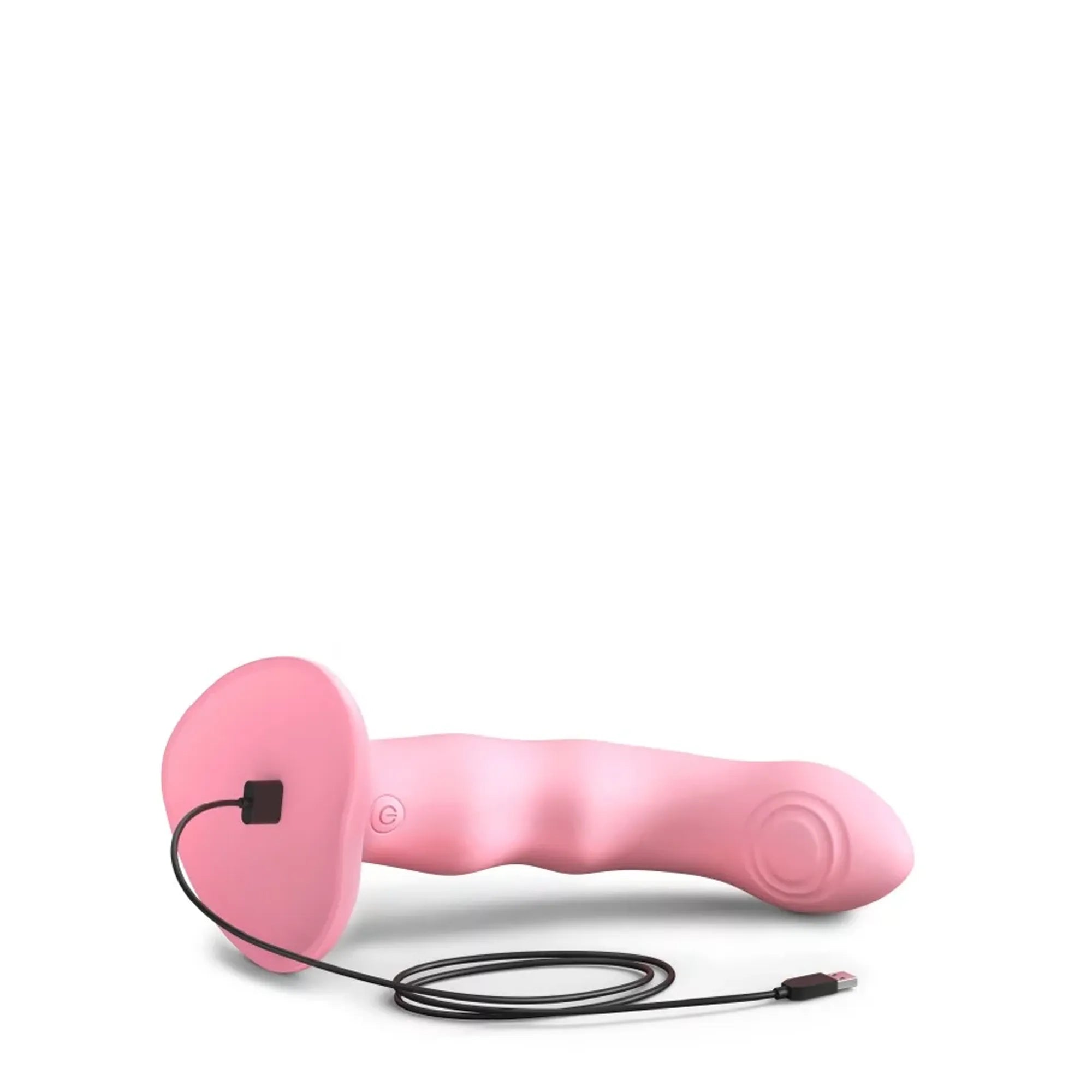 Dildo vibrant rose avec câble de recharge magnétique