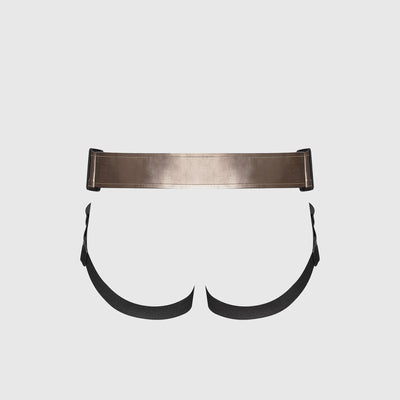 Harnais en simili cuir bronze, sangles ajustables