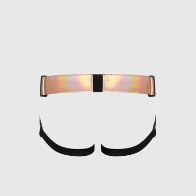 Harnais en simili cuir holographique, vue arrière