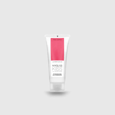 Lubrifiant à base d’eau Mixgliss Kiss goût fraise sauvage – gel intime naturel et incolore
