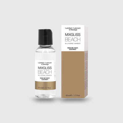 Lubrifiant Mixgliss silicone 50 mL – senteur noix de coco avec packaging brun