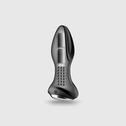 Vue arrière du plug anal vibrant connecté Satisfyer Rotator Plug 2+ avec détails de conception