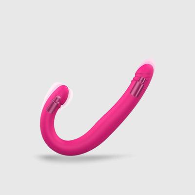 Sextoy flexible Real Double Do Magenta courbé pour double pénétration