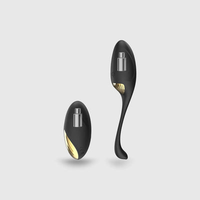 Vue du sextoy œuf vibrant SECRET ORGASM accompagné de sa télécommande sans fil