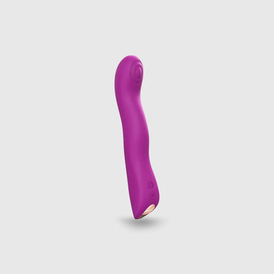 Version violette du sextoy SWAP, montrant son extrémité arrondie pour la double stimulation