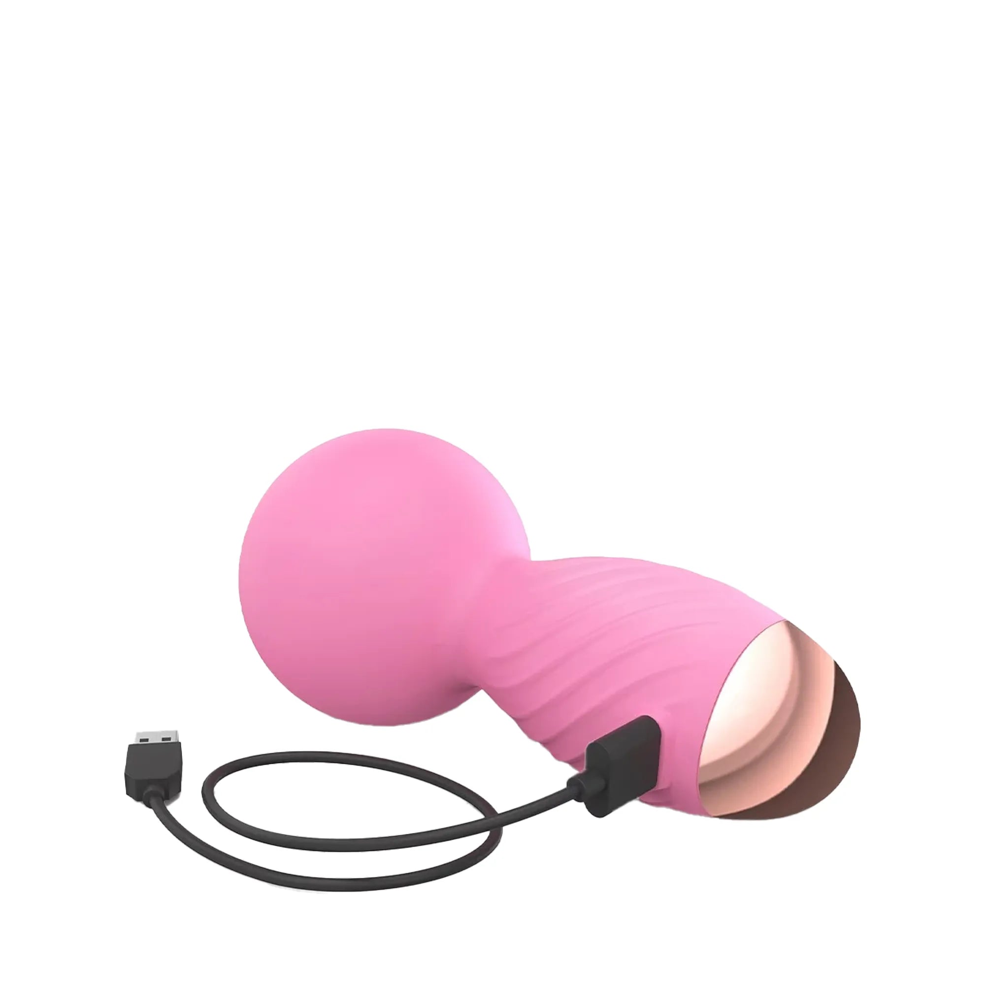 Vibromasseur rechargeable rose Itsy Bitsy avec câble USB magnétique.